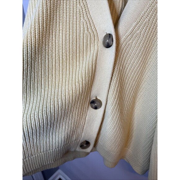 Love & Whimsy Womens Boyfriend Cardigan Sweater XXL Button Cotton Chunky Preppy - Picture 3 of 8